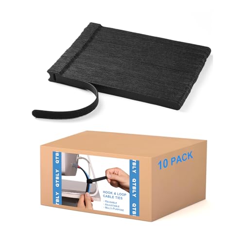 Image of 1,000 PCS 8 Inches Reusable Cable Ties | Adjustable Cord Wraps, Cable Straps | Hook & Loop Cord Organizer, Cable Management (100 PCS x 10 Packs)
