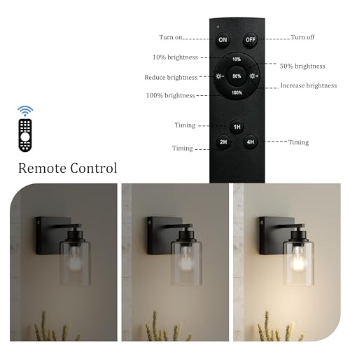 Wireless Battery Operated Wall Sconce Set of Two with Remote Control - Image 2