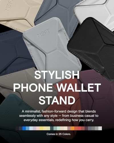 Image of MOFT Magnetic Wallet Stand Compatible with iPhone 16 /15 /14 /13 /12 Series, Angle Adjustment & MOVAS Phone Stand, Light Cement