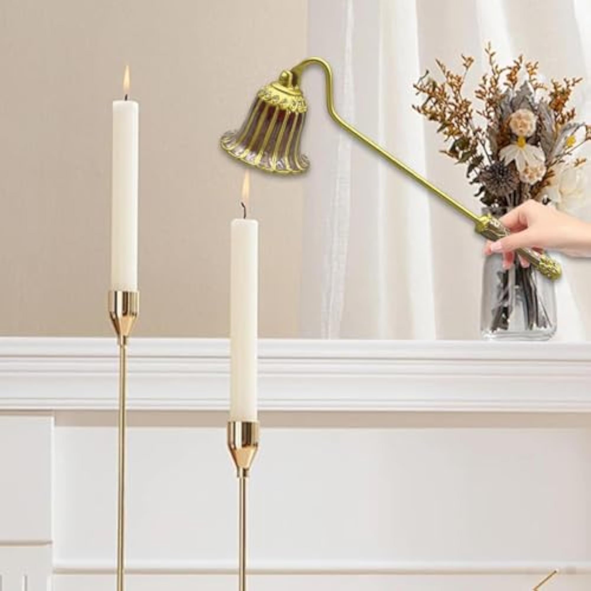 Elegant Antique Candle Snuffer Wick Extinguisher
