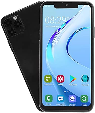 Limouyin Unlocked Cell Telephones, 6.5in Display screen Good Cellphone 1+16G Twin Card Twin Standby Cell Cellphone 100240V, 4800mAh Battery, Cell Gaming Smartphone Black(US Plug)