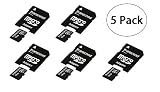 Memoria grande: 5 unidades. 5 Pack Transcend TS16GUSDHC10 - Tarjeta de memoria flash microSDHC (5 x 16 GB)