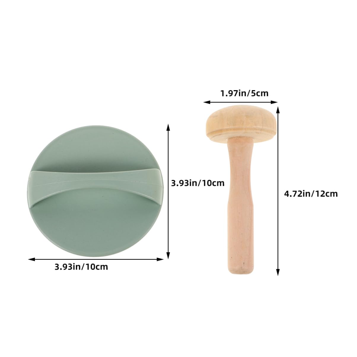 CIMAXIC 4pcs Printmaking Tools Wood Mushroom Roller Mallet Set for DIY Art Projects