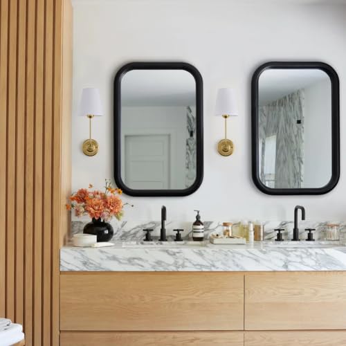 Image of PASSICA Wall Sconces Set of 2, Electroplated Gold Wall Sconces with White Fabric Shade, Hardwired Curved Arm Wall Lighting Fixtures for Bedroom, Bathroom Vanity, Living Room, Hallway, Farmhouse Decor