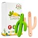 Baby Munka Cactus Infant Teether Soft Baby Training Toothbrush Silicone Flexible (2-Pack) 1-Green 1-Peach 100% BPA-Free