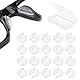 Qufiiry 20 Paare Nasenpads Brille Selbstklebend, Antirutsch Brillenpads Adhesive Nasenpads, Nasenpads für Brille Selbstklebend, Silikon Nasenpads für Brillen und Sonnenbrillen Transparent