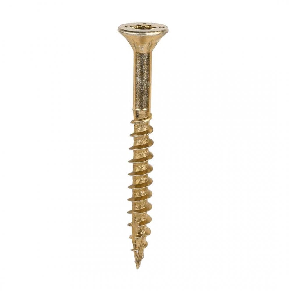 Timco Yellow Pack Of 200-6.0 X 60 C2 Clamp-Fix Multi-Purpose Premium Screws - Tx - Double Countersunk