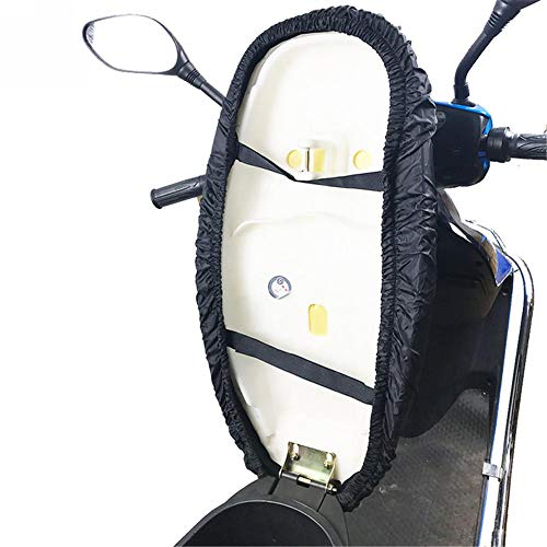 Sitzbankabdeckung,Motorrad Sitzbankbezug Oxfordtuch + PU Tuch, Motorrad Roller Moped Sitzbezug Sitz Motorradbezug Leichte Sitzbezug Outdoor Wasserdicht Regen Staub UV Schutz (M, Black)