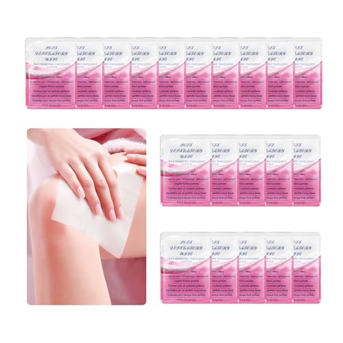 Lot de 20 Lingettes Après Épilation à la Cire pour le Corps, Huile Calmante, Nettoyant pour la Peau, pour Tous les Types de Peau
