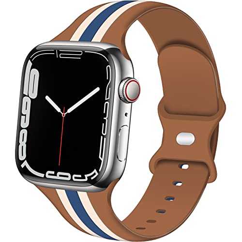 TopPerfekt Designer Sport Straps Compatible Apple Watch Straps 38mm 40mm 41mm Men Kids Women