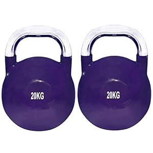 Kettlebells Male and Female Fitness Equipment Kettlebells, Steel Paint Competition Kettlebells, High-end All-Steel Competition Kettlebells (Color : 20kg2 Purple)