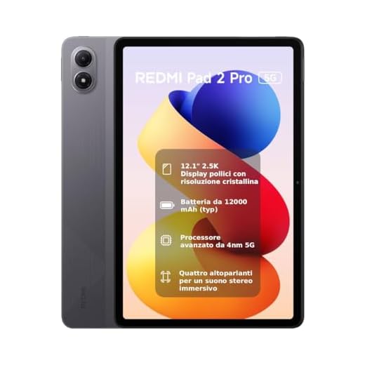 Xiaomi Redmi Pad 2 Pro 5G, 8+256GB, 12,1 inch Super Sharp 2.5K 120Hz-scherm, 12.000mAh-batterij, 4nm-processor met 5G, Dolby Atmos, grafietgrijs, 2 jaar garantie, oplader niet inbegrepen