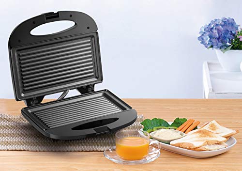 Sanduicheira Elétrica Minigrill Goumert 2 Porções Chapas Duplas Antiaderentes Grelha E Tosta Trava D