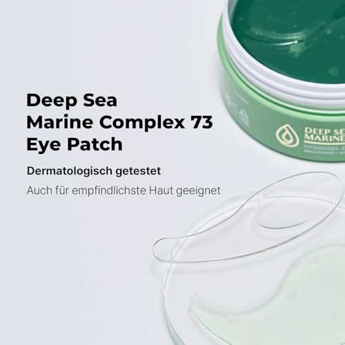 BACIEL 73% Meerwasser - Kollagen & EGF Augenpads I Anti-Falten (Feine Linien) I Niacinamid zum Aufhellen (30 Paia)