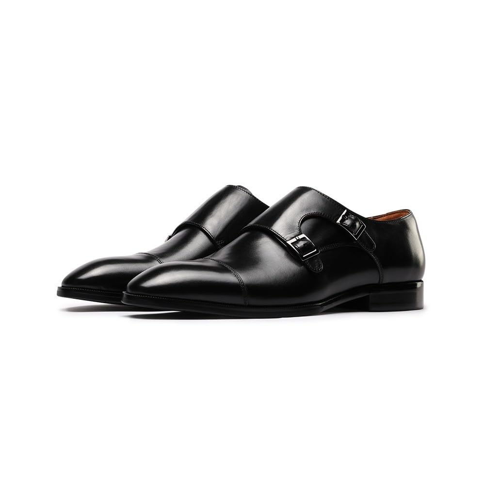 Rui Landed Scarpe Eleganti da Uomo for Uomo Scarpe a Punta Slip On in Vera Pelle Tinta Unita Monk-Strap Scarpe Basse for Ufficio Primo Strato di Pelle Bovina Scarpe da Uomo