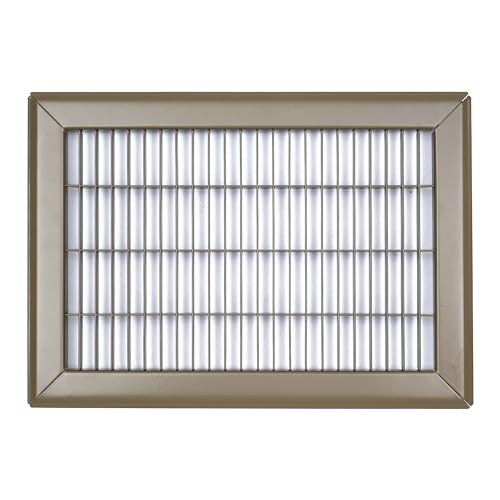 Fits 8x12 and 12x8 Duct Opening | Return Air Floor Grille by Handua | Walkable Vent Cover Grill for Floor | Brown | Heavy Duty Fixed Blades | Outer Dimensions: 9.75"W X 13.75"H by Handua - Used condition - Image 6