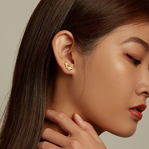 Boucles d'oreilles girafe argent 925, parfaites pour vos soirées