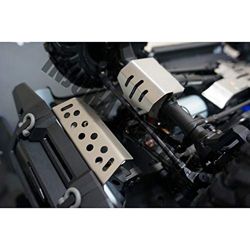 Miniatura 6 de Injora Protector De Chasis De Acero Inoxidable Protector De Eje Placa De Deslizamiento Para Rc Crawler Trx4 Trx-4 Upgrade Parte