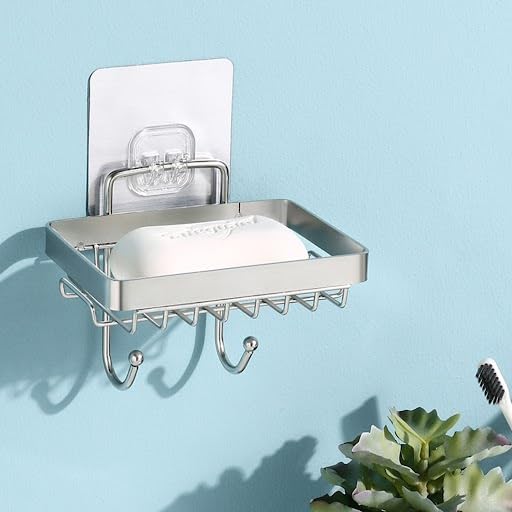 HOKIPO Magic Sticker Series Self Adhesive Soap Holder Stand No Drilling Soap Dish Rack(AR-5176) (B0D79BBPRC) Amazon Price History, Amazon Price Tracker
