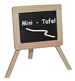 aufgestellt ist die Tafel circa 15 cm hoch