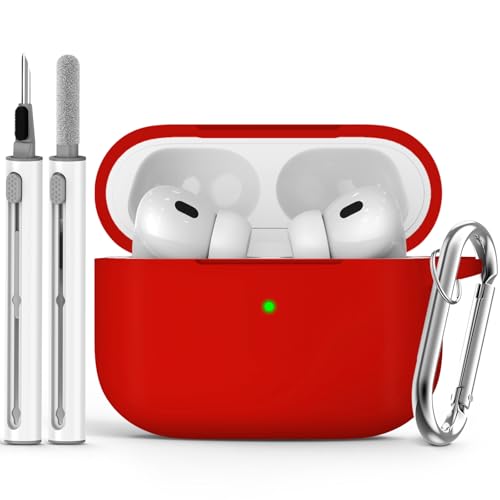 Image of Ljusmicker for AirPods Pro Case Cover with Cleaner Kit,Deep Red