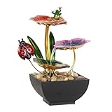 Pas seulement une fontaine de table décorative: non seulement une fontaine d ' eau comme décoration de bureau rendant l ' espace plein de respiration naturelle, mais apporte également une sensation simple et apaisante et moderne à n ' importe quelle pièce Soulagez votre stress après une dure journée, endormez-vous, méditez ou pratiquez le yoga; affichez-la dans la chambre de votre bébé afin qu ' puisse profiter de son son apaisant