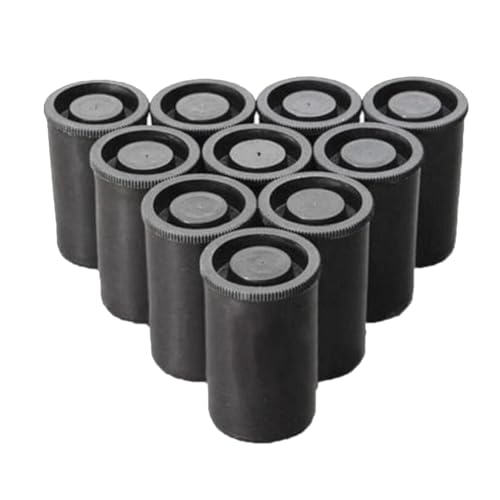 ailill Leere Filmdosen aus Kunststoff, für Kamera, Spule, Aufbewahrungsbehälter für Zubehör, Kunst, Perlen, Münzen, Pillen, Schwarz, 100 Stück