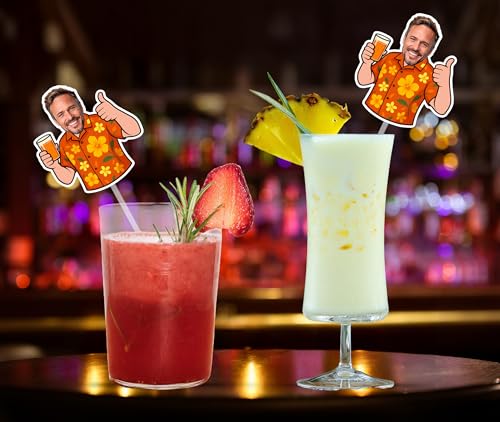 Pitillos personalizados Tropical Luau con foto miniatura 2