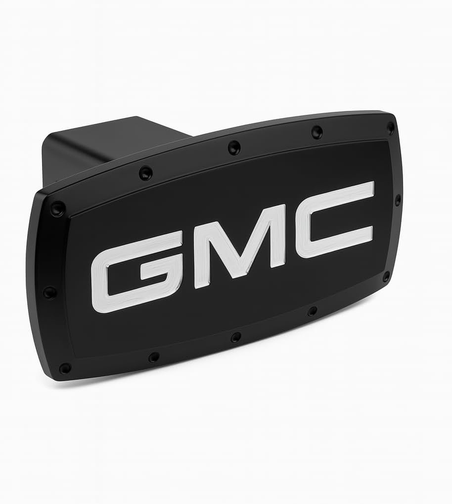 SR1 USA F150 Hitch Cover Plug - Black Billet Aluminum w/Logo - USA Made Officially Licensed - Universal 2 inch Reciever for Ford F-150 XL, XLT, Lariat, Platinum, Limited, Raptor, Lightning (Blackout)