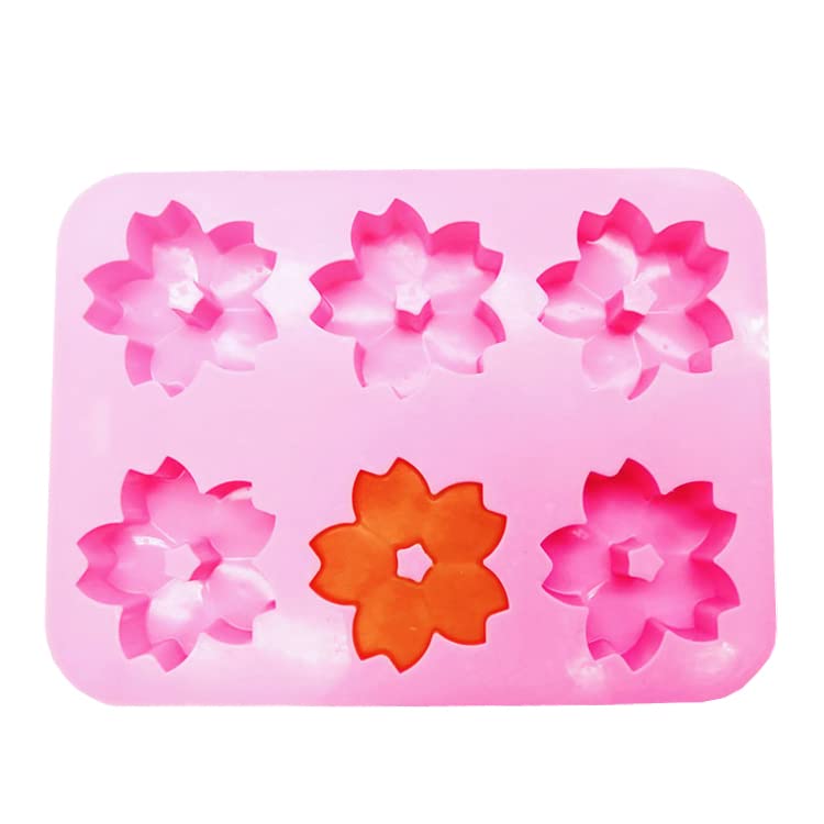 Moldes de silicona para hielos en forma de flor, 6 cavidades miniatura 1