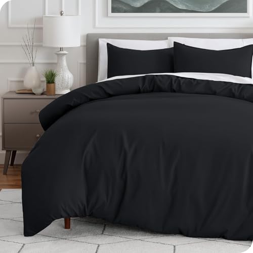 Image of Viewstar Premium Cotton Duvet Cover, Single Size 60x90 Inches, 300 Thread Count, Ultra-Soft, Wrinkle-Free, Cotton-Quilt /Comforter Zipper Cover (Cotton Black)