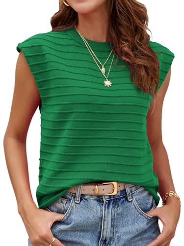 BZB Womens Cap Sleeve Sweater Tops Casual Sleeveless Shirt Knit Pullover Tanks 2024 Trendy Sweater Vest Crewneck Tunics