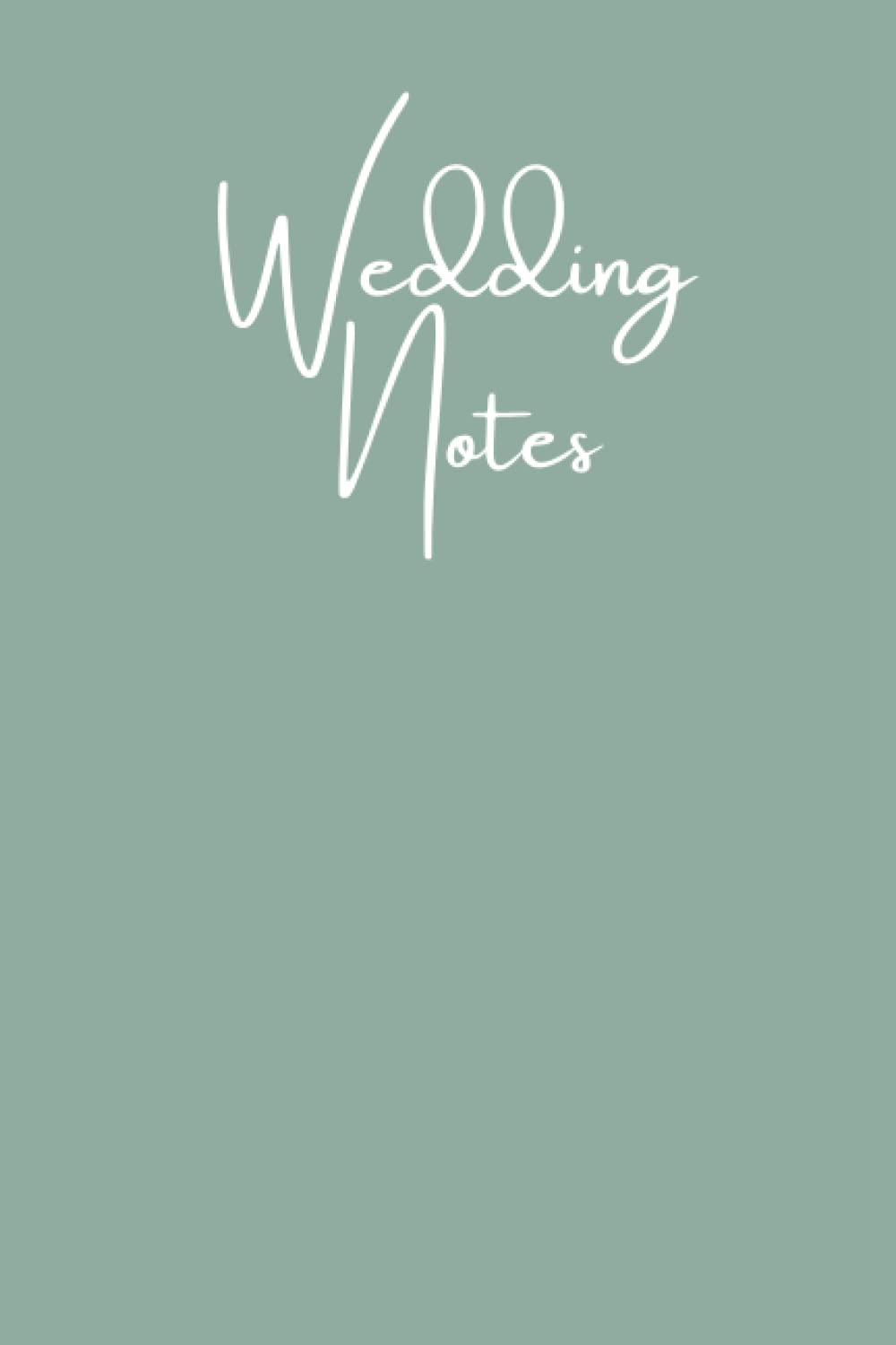 Wedding Notes: Lined Sage Green Olive notebook for Wedding Notes