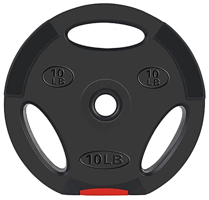 Vinyl Standard 1-Inch Plate Weight Plate Set for Strength Training and Weightlifting