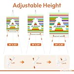 1PCS White Easel Stand for Wedding Sign Stand, 66 Inches Lightweight Adjustable Art Poster Board Stand for Display Wedding Welcome Sign, Metal Easel Stand for Painting with Portable Bag - Image 4