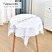 Nacuci Small Square Tablecloth 36x36 Inch Washable Polyester Side Table Cloth Solid White Heavy Duty End Table Cover for Dining Home Party