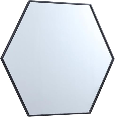 Miniatura 5 de Elegant Decor Eternity - Espejo hexagonal con marco de metal de 32 x 38 pulgadas, color negro