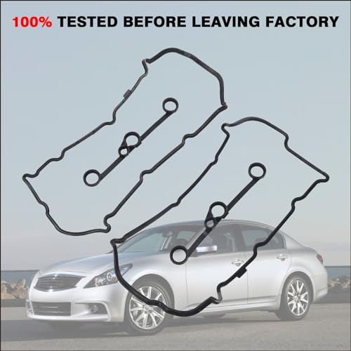 Image of Valve Cover Gasket Set Compatible with Infiniti Nissan Vehicle EX37 FX37 G37 M37 Q40 Q50 Q60 Q70 Q70L QX50 QX70 370Z 2008-2020, Replace#13270-EY01A 13270-EY01B