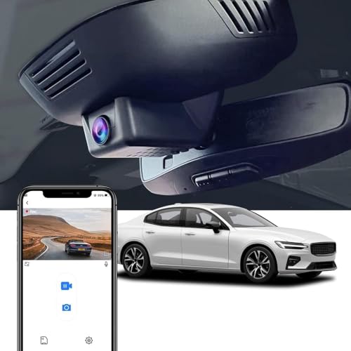 Fitcamx Dash Cam 4K Para Volvo S60 V60 2010-2018, Integrada En El Espejo, WiFi, G-Sensor, Con Tarjeta 64GB Incluida
