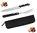 POLIGO Cutlery Carving Knife Set, Sturty Carving Knife and Fork - set of 2 in a handy pouch bag Set for Men and Women