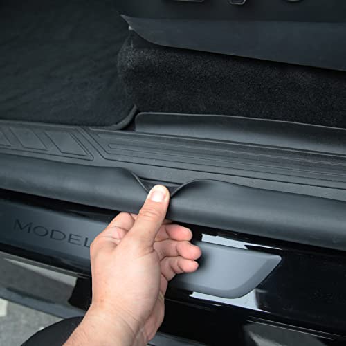 Door Sill Protector For Tesla Model Y 2023 2022 2021 Tpe Front And Rear Door Entry Guard Door Sill Scuff Plate Guard For Model Y 5 Seater With Carpet #TOP6