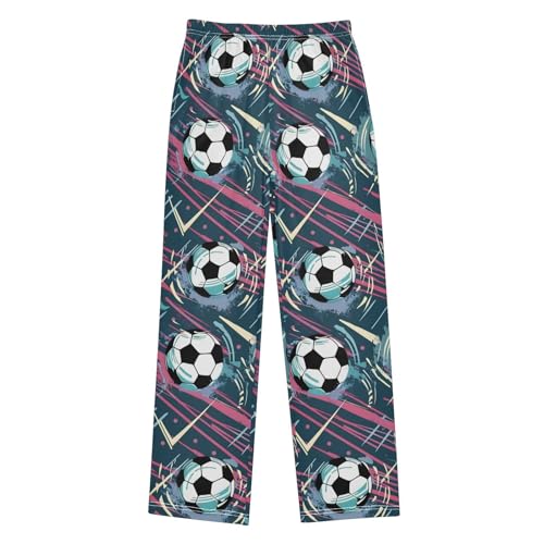 Pajama Pants Soccer Football Pattern Design Long Sleep Pants Lounge Bottoms