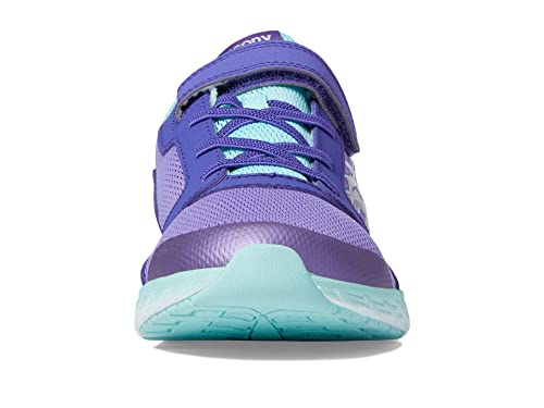 Saucony Wind Alternative Closure 2.0 Running Shoe, Purple/Turq, 10.5 US Unisex Big Kid - image 4