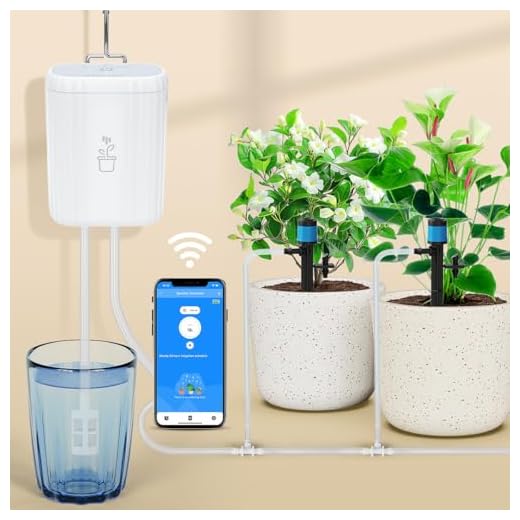 Automatic Plant Watering Devices for Indoor/Outdoor, GreenVation 2.4GHz WiFi Sprinkler Timer Self Watering System for Potted Plants, Smart Auto Drip Irrigation Kit for Garden
