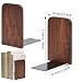 KCatsy Buchstützen Holz 2 Stück (1 Paar) Walnussholz 17 x 12 x 10,5 cm - Bookends Buchstütze Holz Bücherstütze Bücherhalter DVD Regal für Zuhause, Büro und Schule