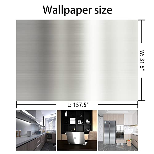 Papier peint argenté BAYYA pour masquer les murs ternes - 8