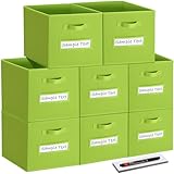 artsdi Fabric storage cubes (8 Pack) 13 Inch Cube Storage Bin, cube organizer bins with 8 Labels Window Cards & a Pen, Foldable cube organizer...