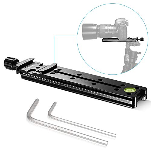 Neewer 200mm Professional Rail Nodal Slide Metal Quick Release Clamp for Camera