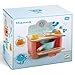 DJECO - Kitten Stove Playset for Toddlers - Role Play - Ages 18 Months and Up - Pretend Cooking in Play Kitchen - Compact and Portable - Includes Cooker, Saucepan, Spoon, Salt Shaker