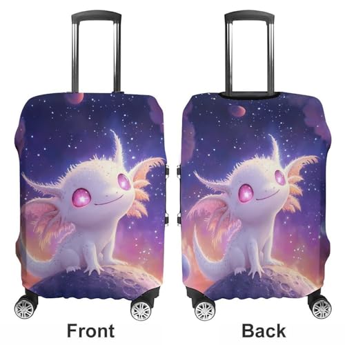 Glowing Axolotl Planets Universes Luggage Covers Washable Travel Suitcase Cover Elastic Baggage Protector3